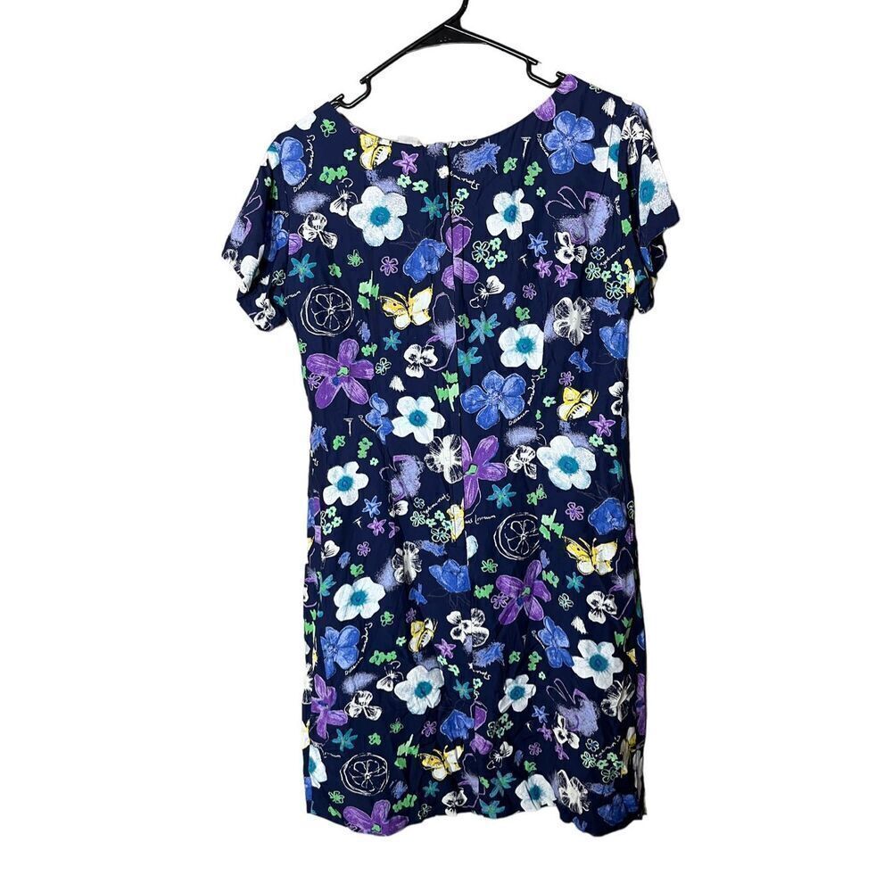 Vintage Y2K Rabbit Rabbit Rabbit Designs Flower Print Dress - Picture 7 of 7